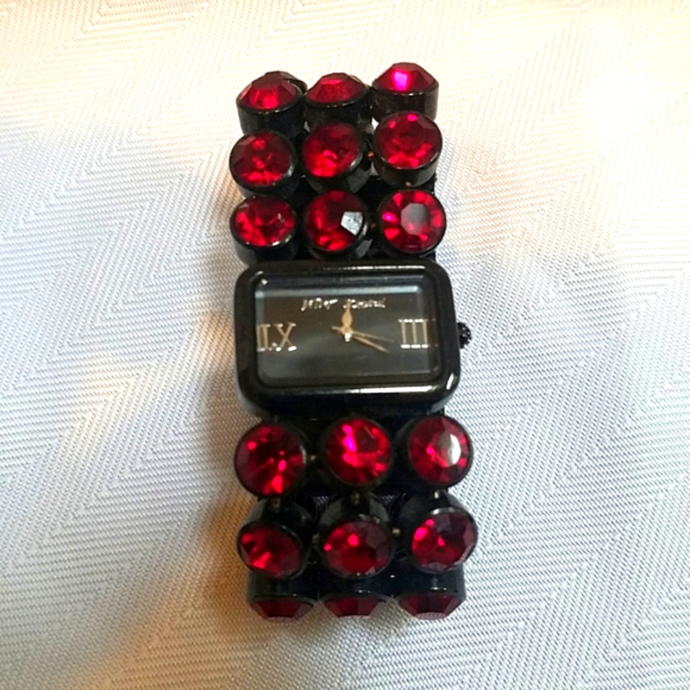 Betsy Johnson ruby red bracelet Watch
